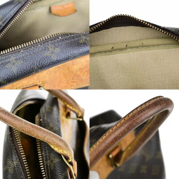 LOUIS VUITTON LV Logo Deauville Hand Bag Monogram Leather Brown - Picture 12 of 16